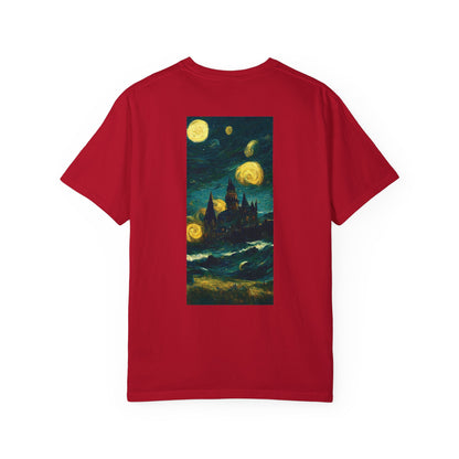 Starry Night Hogwarts Unisex Garment-Dyed T-shirt