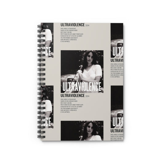 Ultraviolence by Lana Del Rey - 2014 Spiral Notebook - Ruled Line