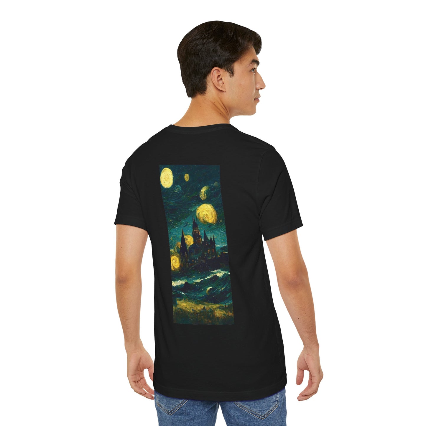 Starry Night Hogwarts Unisex Jersey Short Sleeve Tee