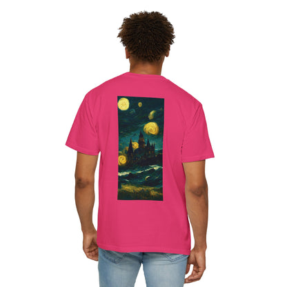 Starry Night Hogwarts Unisex Garment-Dyed T-shirt