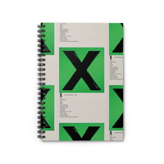 X by Ed Sheeran - 2014 Spiral Notebook - Ruled Line