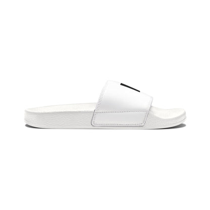 SNOBkill Women's PU Slide Sandals [White Strap Edition]