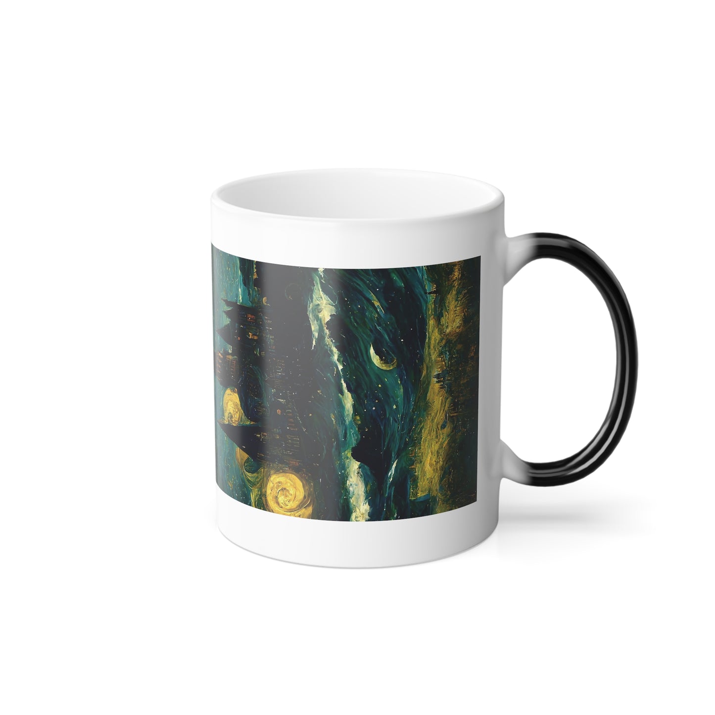 Starry Night Hogwarts Color Morphing Mug, 11oz