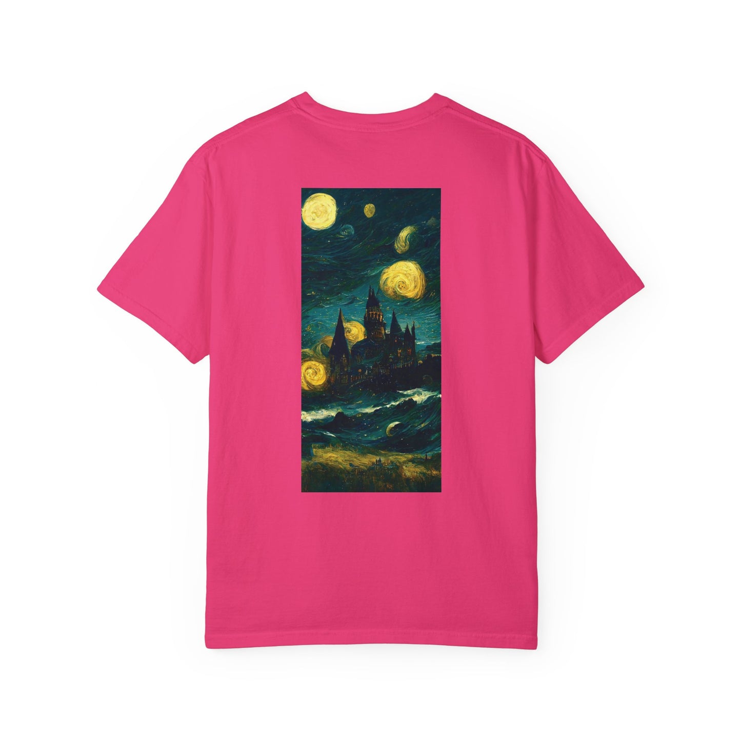 Starry Night Hogwarts Unisex Garment-Dyed T-shirt