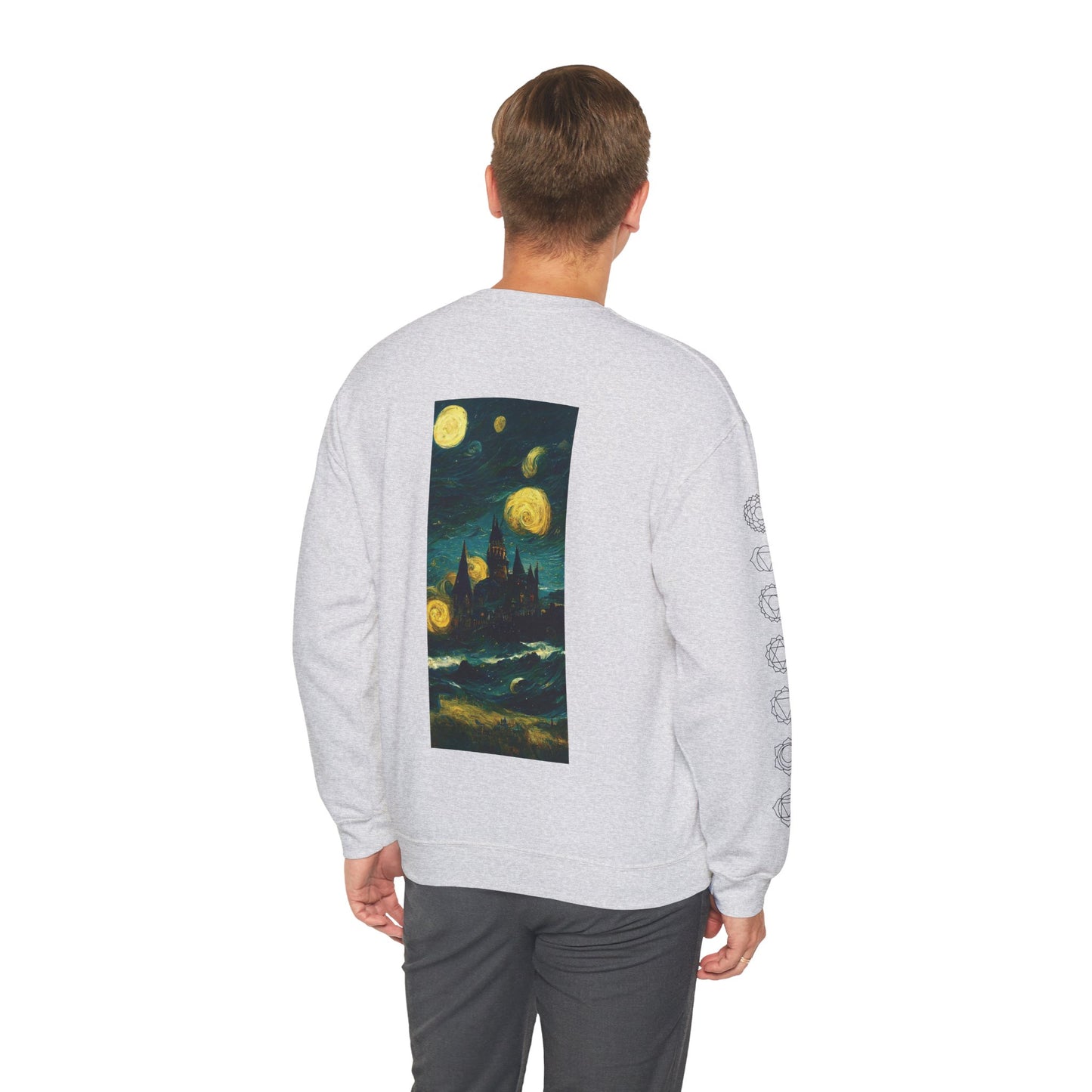 Starry Night Hogwarts Unisex Heavy Blend™ Crewneck Sweatshirt