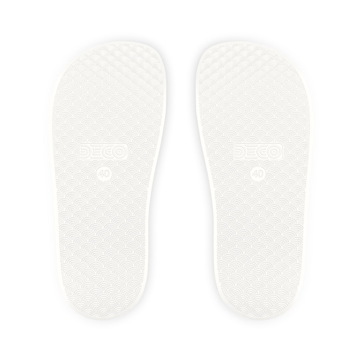 SNOBkill Men's PU Slide Sandals [White Strap Edition]