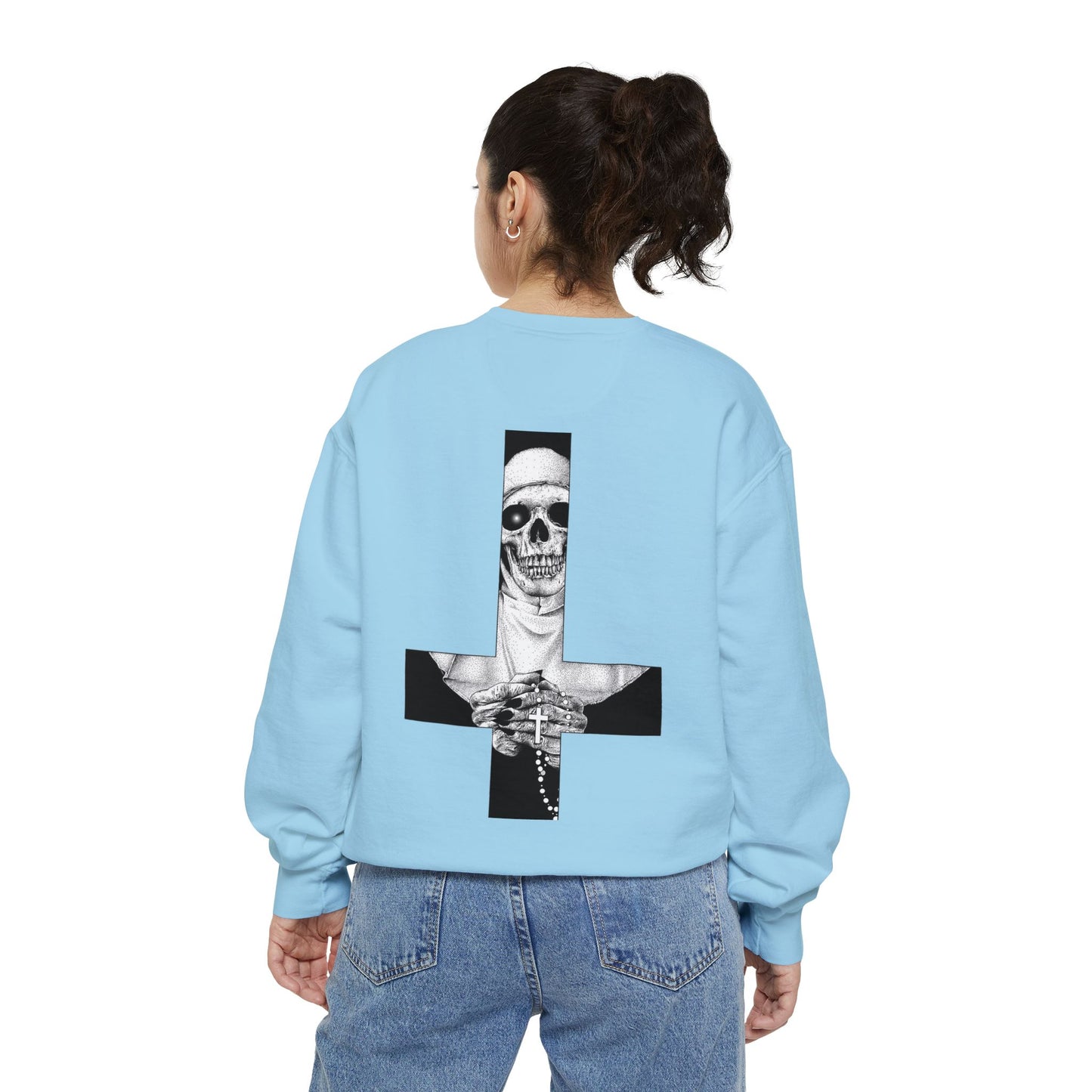 Nun Skull [1st Edition] Unisex Garment-Dyed Sweatshirt