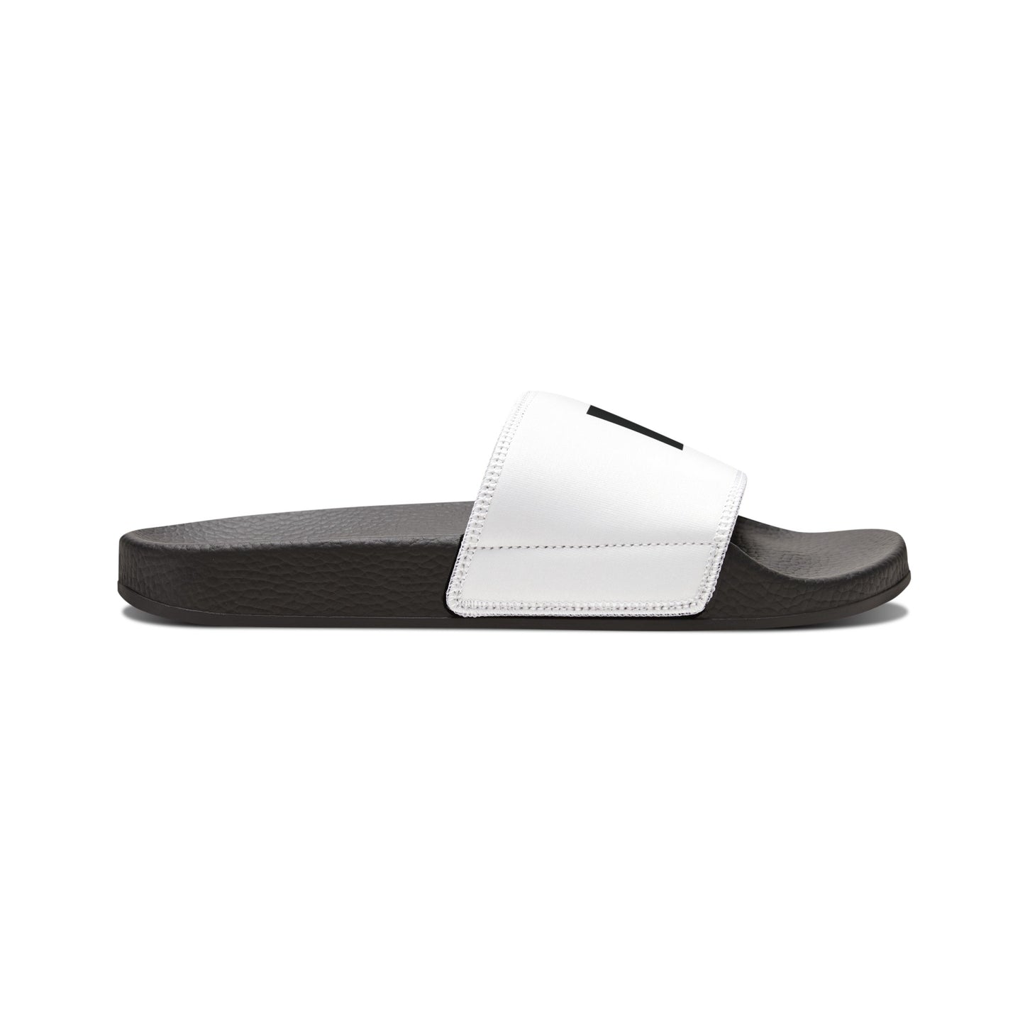 SNOBkill Women's PU Slide Sandals [White Strap Edition]