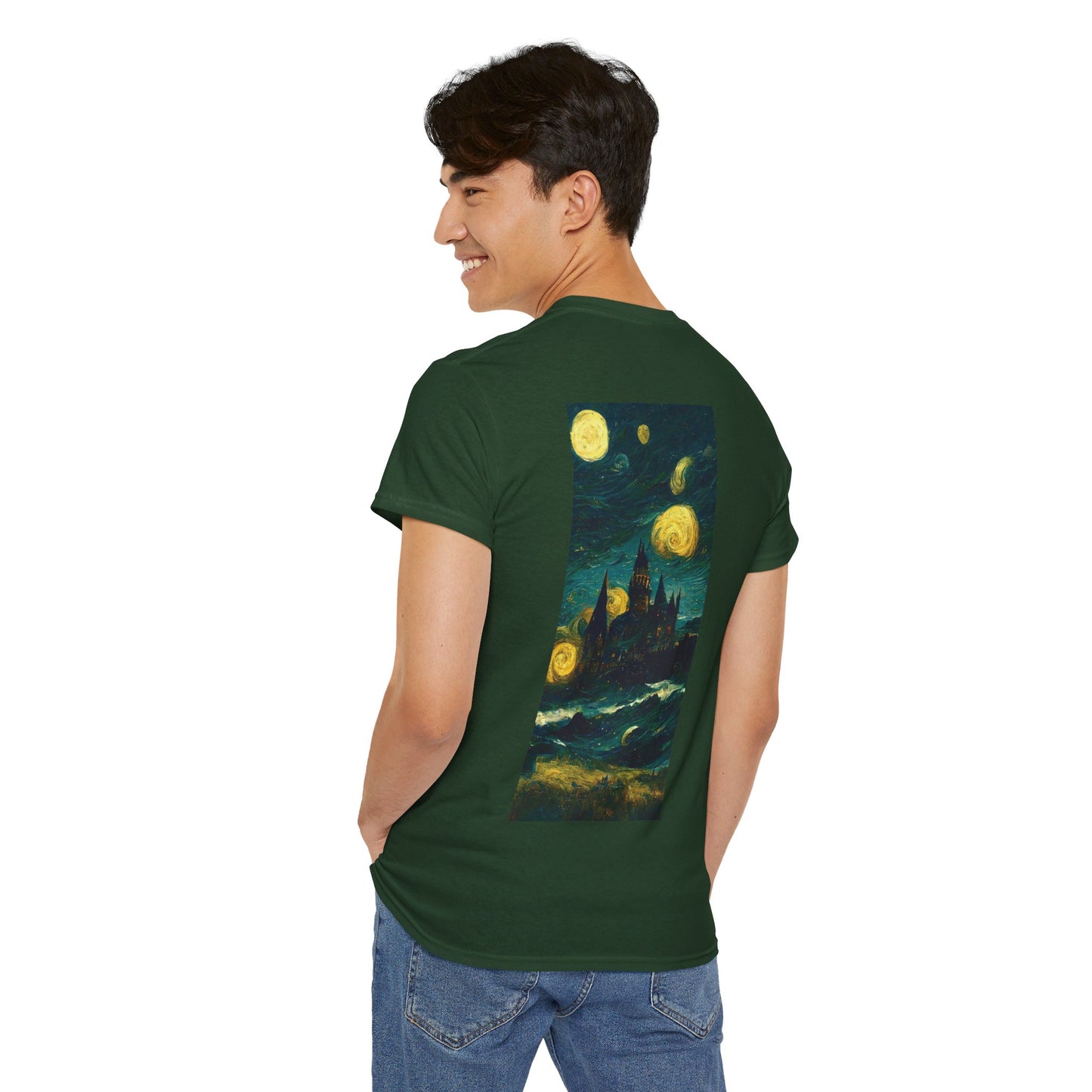 Starry Night Hogwarts Unisex Heavy Cotton Tee