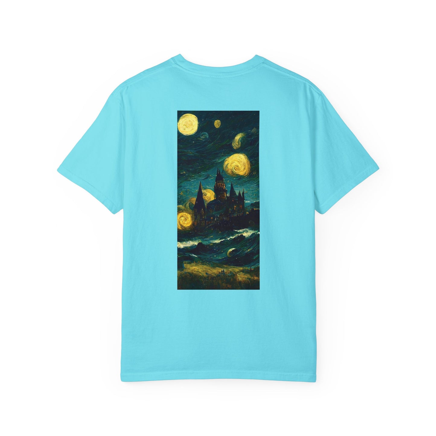 Starry Night Hogwarts Unisex Garment-Dyed T-shirt