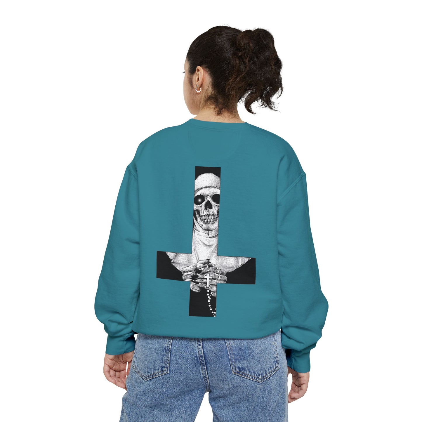 Nun Skull [1st Edition] Unisex Garment-Dyed Sweatshirt