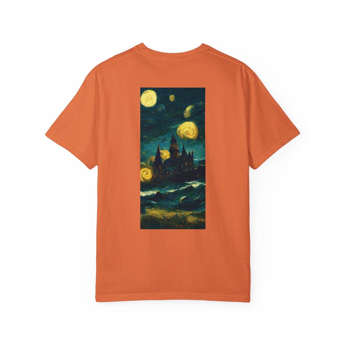 Starry Night Hogwarts Unisex Garment-Dyed T-shirt