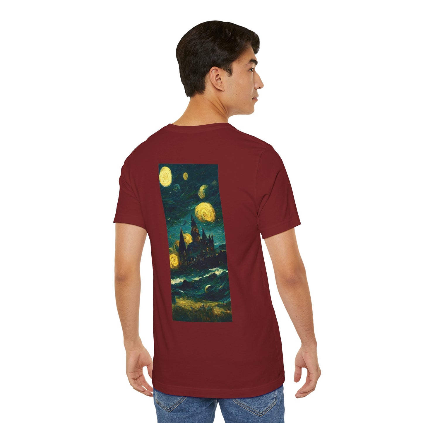 Starry Night Hogwarts Unisex Jersey Short Sleeve Tee