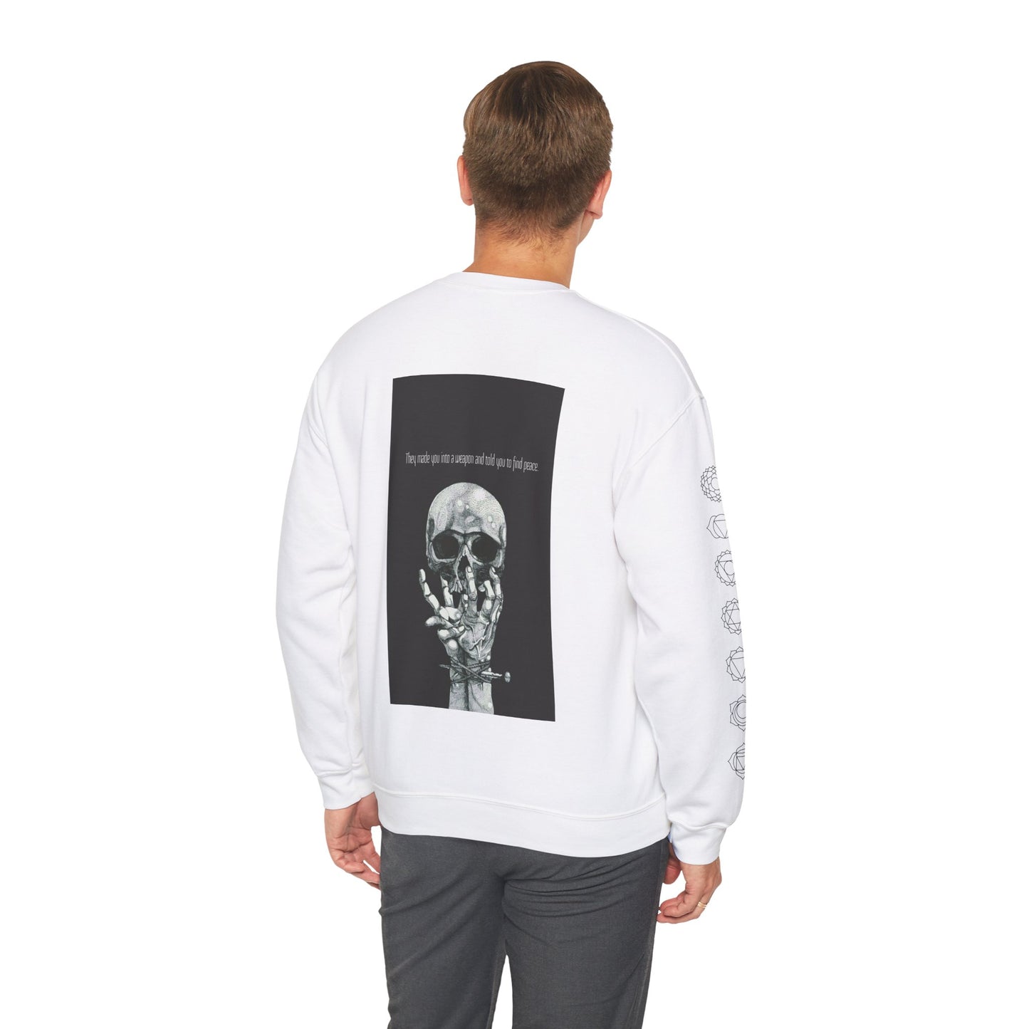 Weapon=Peace Unisex Heavy Blend™ Crewneck Sweatshirt