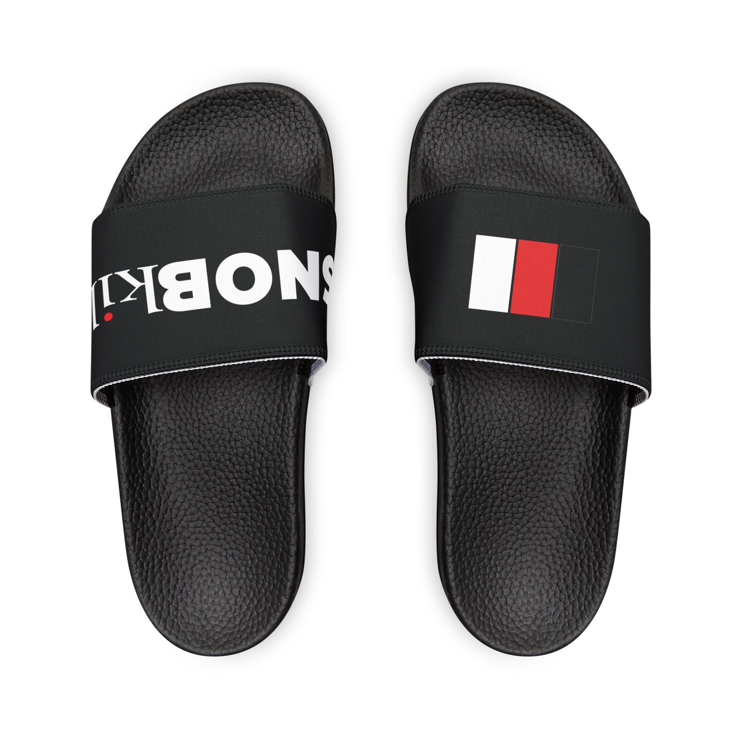 SNOBkill Men's PU Slide Sandals [Black Strap Edition]