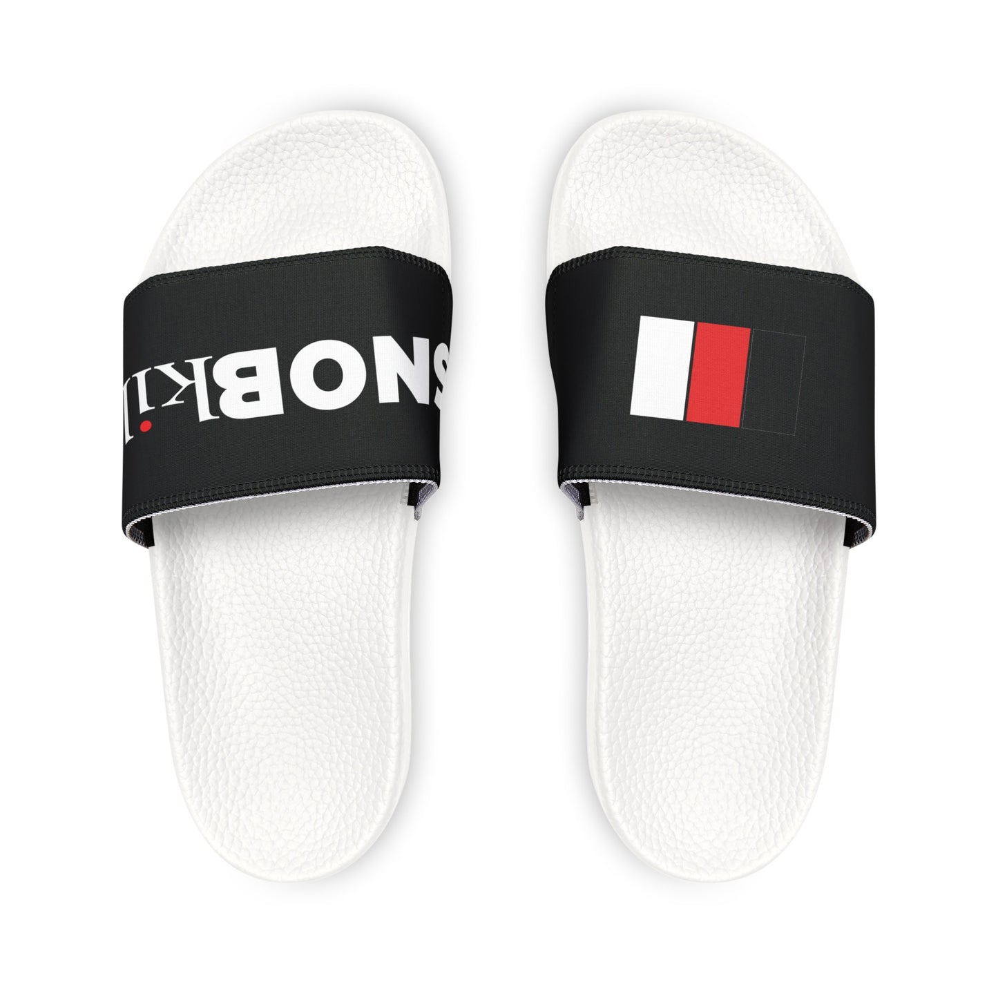 SNOBkill Men's PU Slide Sandals [Black Strap Edition]