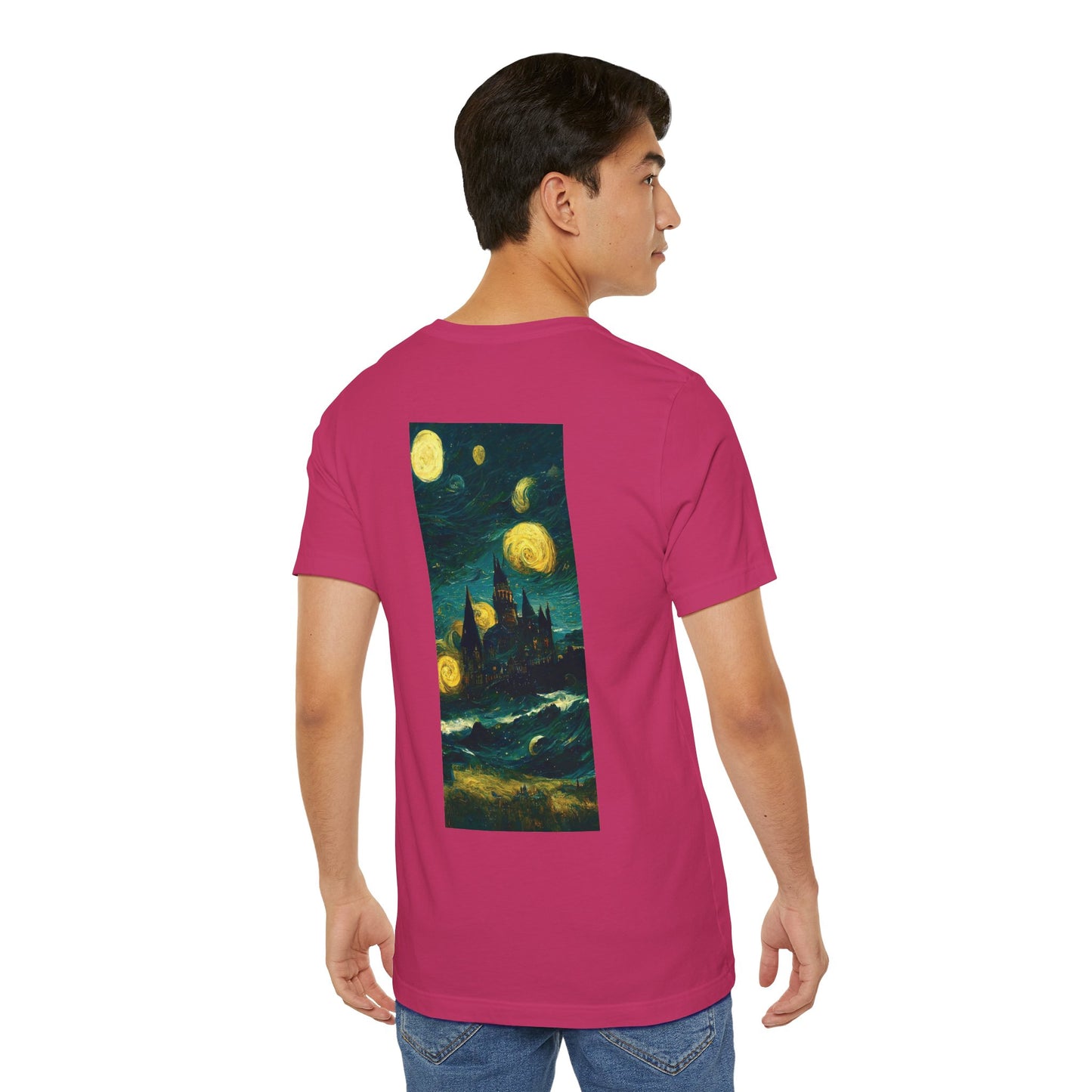 Starry Night Hogwarts Unisex Jersey Short Sleeve Tee