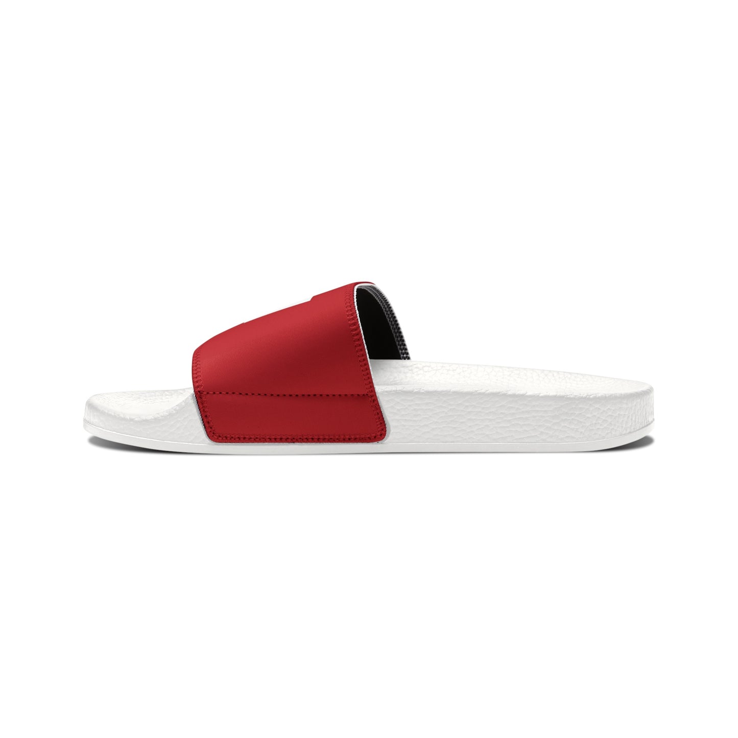 SNOBkill Women's PU Slide Sandals [Red Strap Edition]