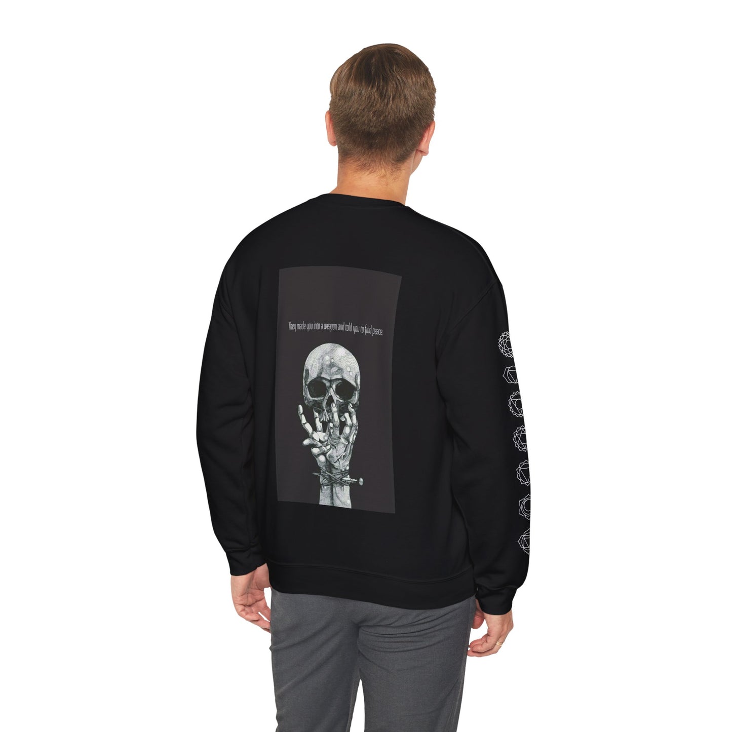 Weapon=Peace Unisex Heavy Blend™ Crewneck Sweatshirt