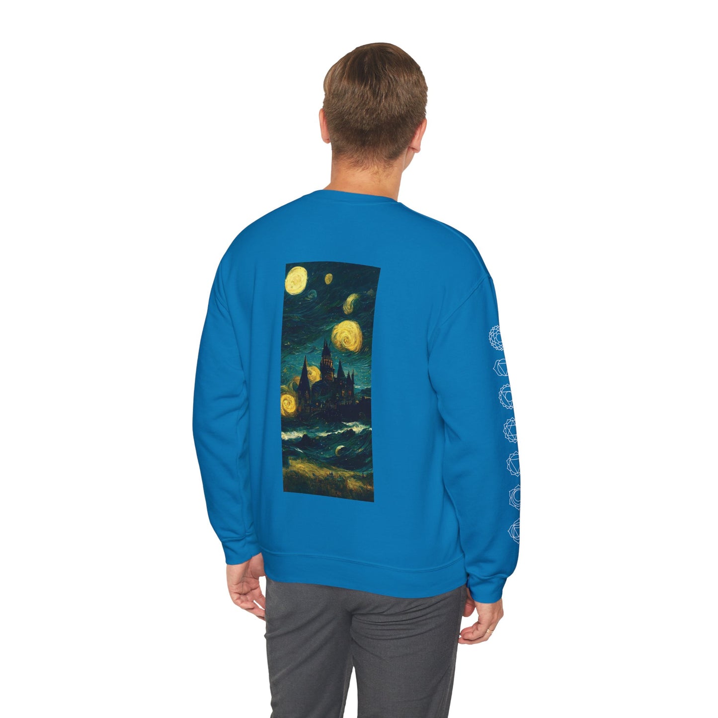 Starry Night Hogwarts Unisex Heavy Blend™ Crewneck Sweatshirt