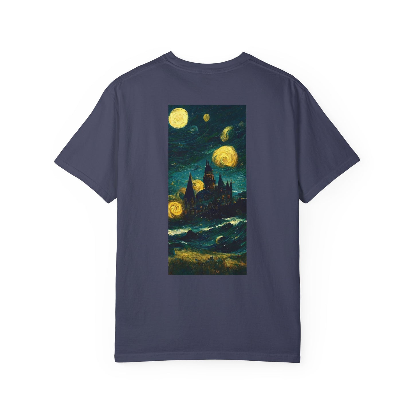 Starry Night Hogwarts Unisex Garment-Dyed T-shirt