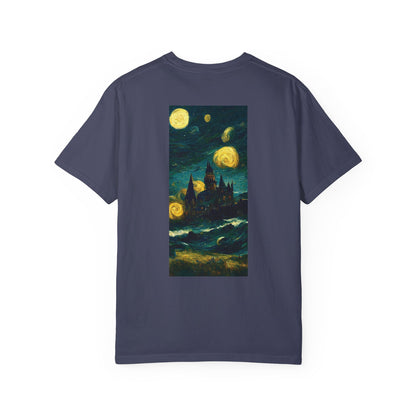 Starry Night Hogwarts Unisex Garment-Dyed T-shirt