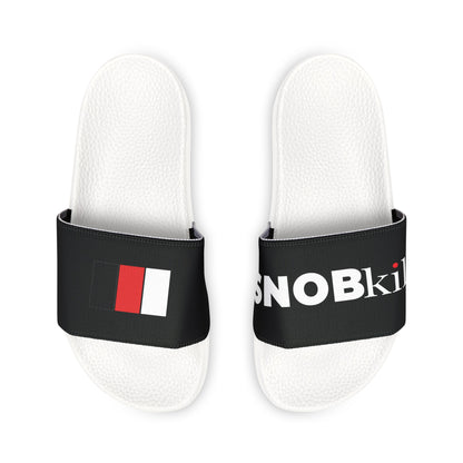 SNOBkill Men's PU Slide Sandals [Black Strap Edition]