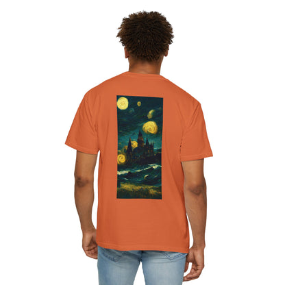 Starry Night Hogwarts Unisex Garment-Dyed T-shirt