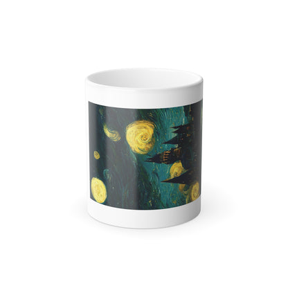 Starry Night Hogwarts Color Morphing Mug, 11oz