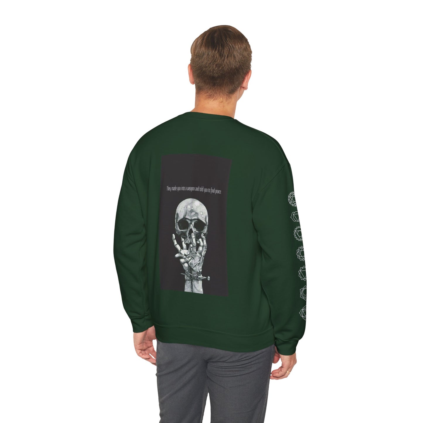 Weapon=Peace Unisex Heavy Blend™ Crewneck Sweatshirt