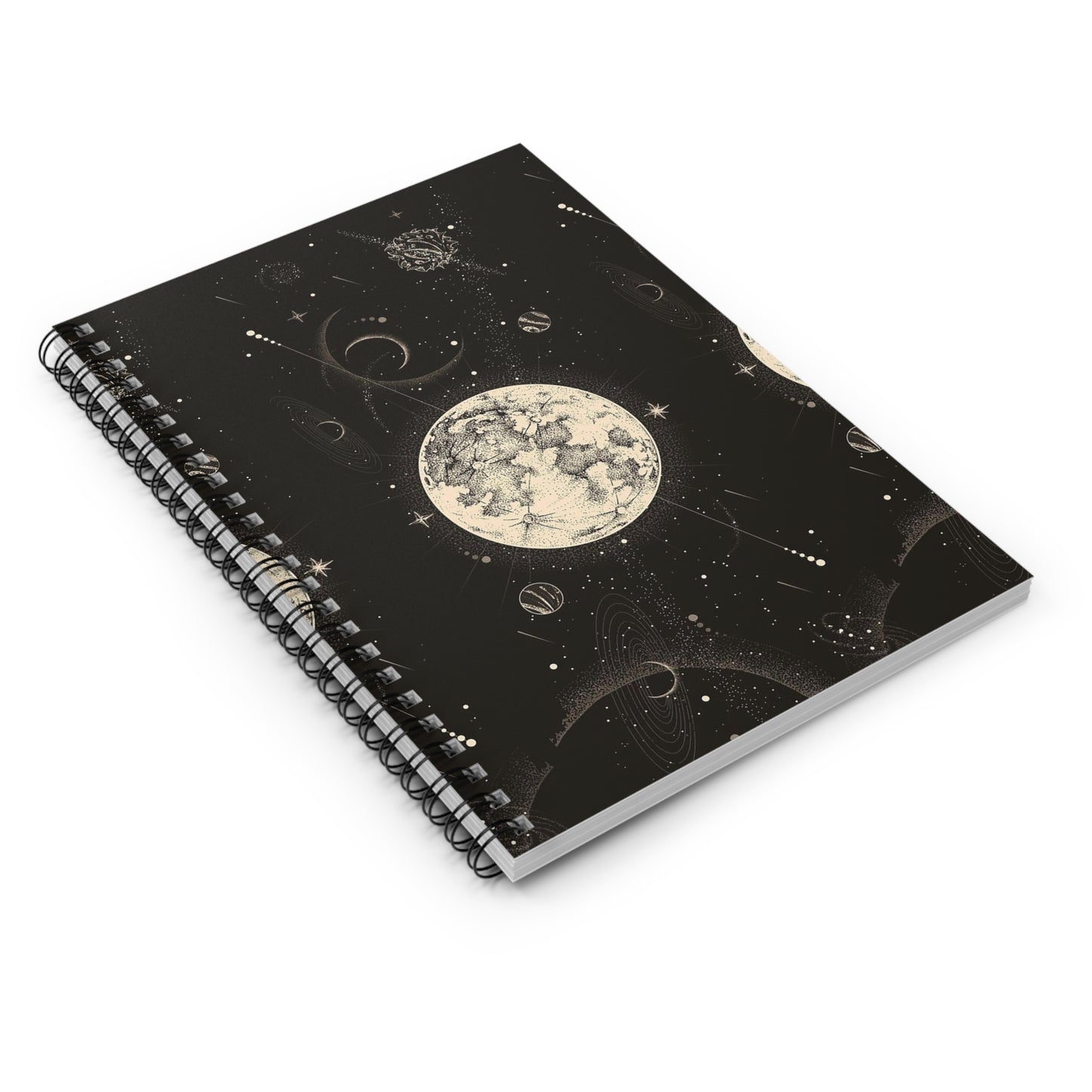 The Moon [1st Edition] Spiral Notebook - Ruled Line