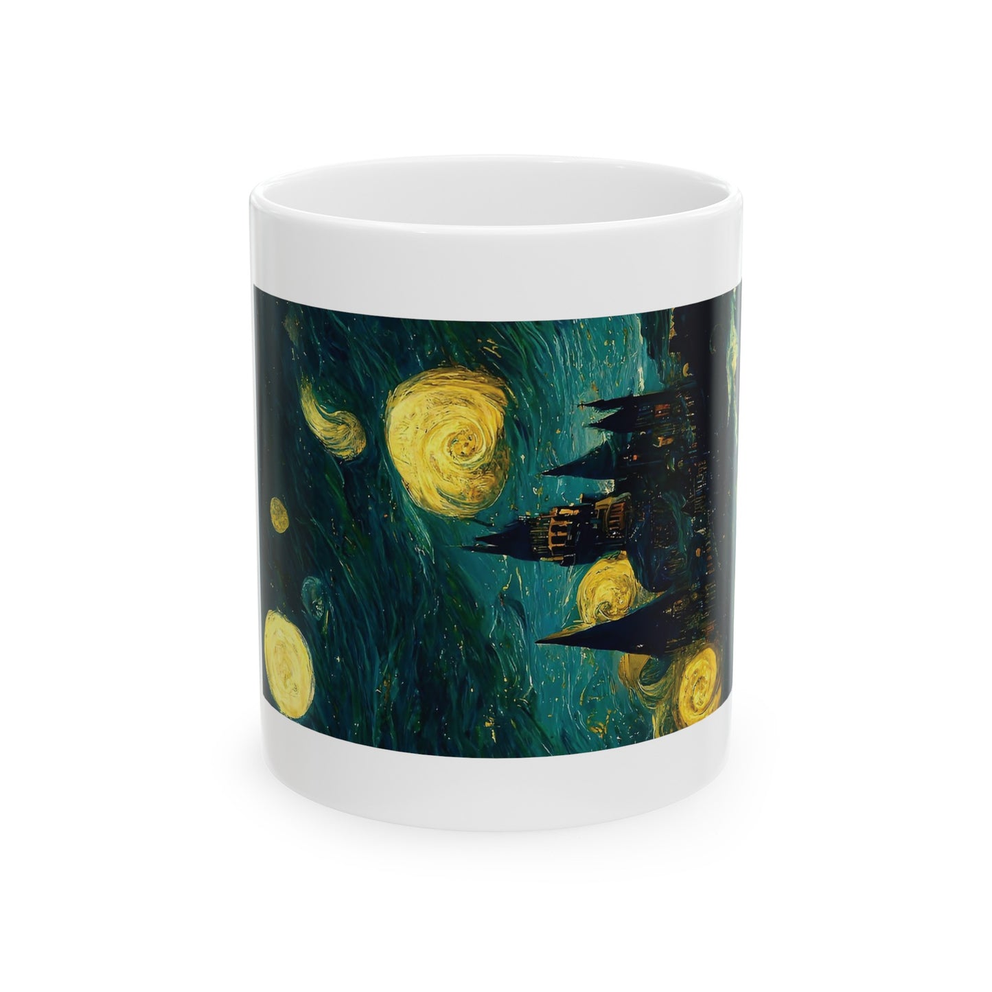 Starry Night Hogwarts Ceramic Mug, 11oz