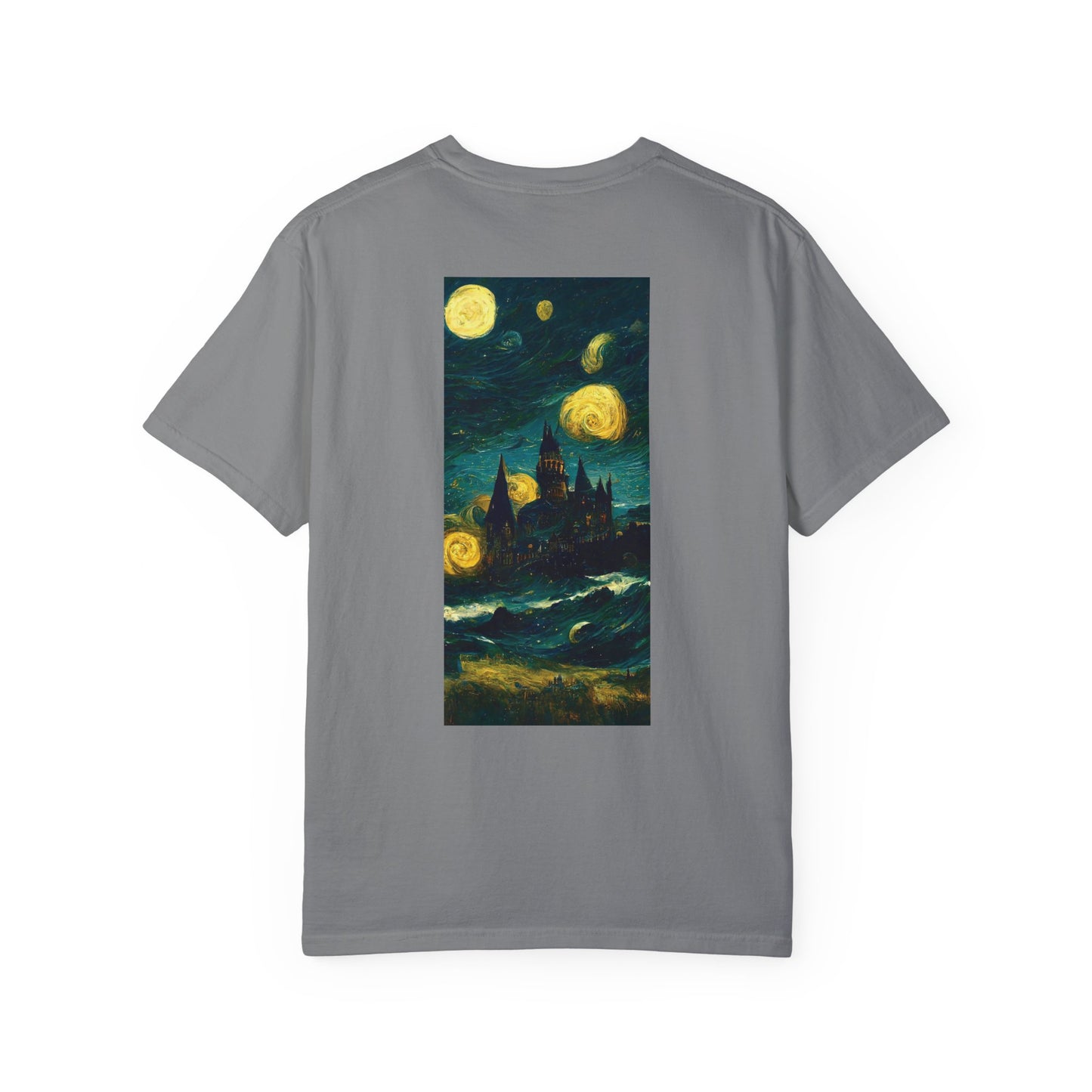 Starry Night Hogwarts Unisex Garment-Dyed T-shirt