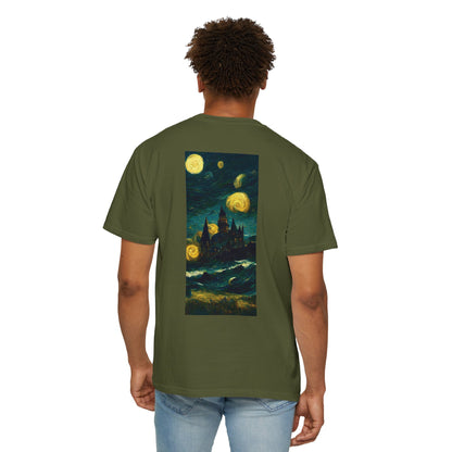 Starry Night Hogwarts Unisex Garment-Dyed T-shirt