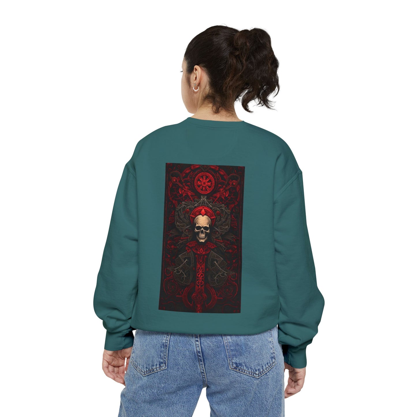 Red Gate Lock Unisex Garment-Dyed Sweatshirt