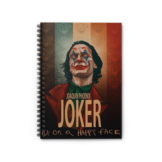 Joker Joaquin Phoenix Spiral Notebook - Ruled Line