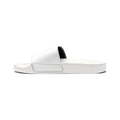 SNOBkill Men's PU Slide Sandals [White Strap Edition]