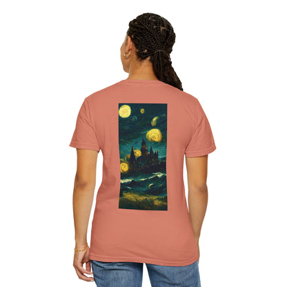 Starry Night Hogwarts Unisex Garment-Dyed T-shirt