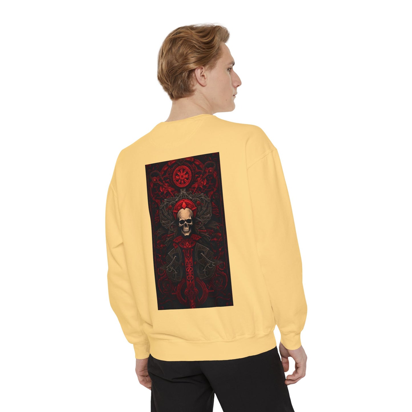 Red Gate Lock Unisex Garment-Dyed Sweatshirt