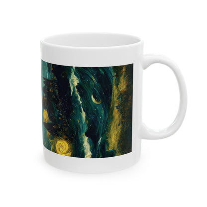 Starry Night Hogwarts Ceramic Mug, 11oz