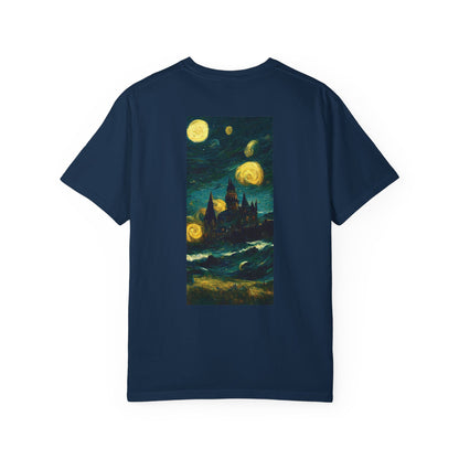 Starry Night Hogwarts Unisex Garment-Dyed T-shirt