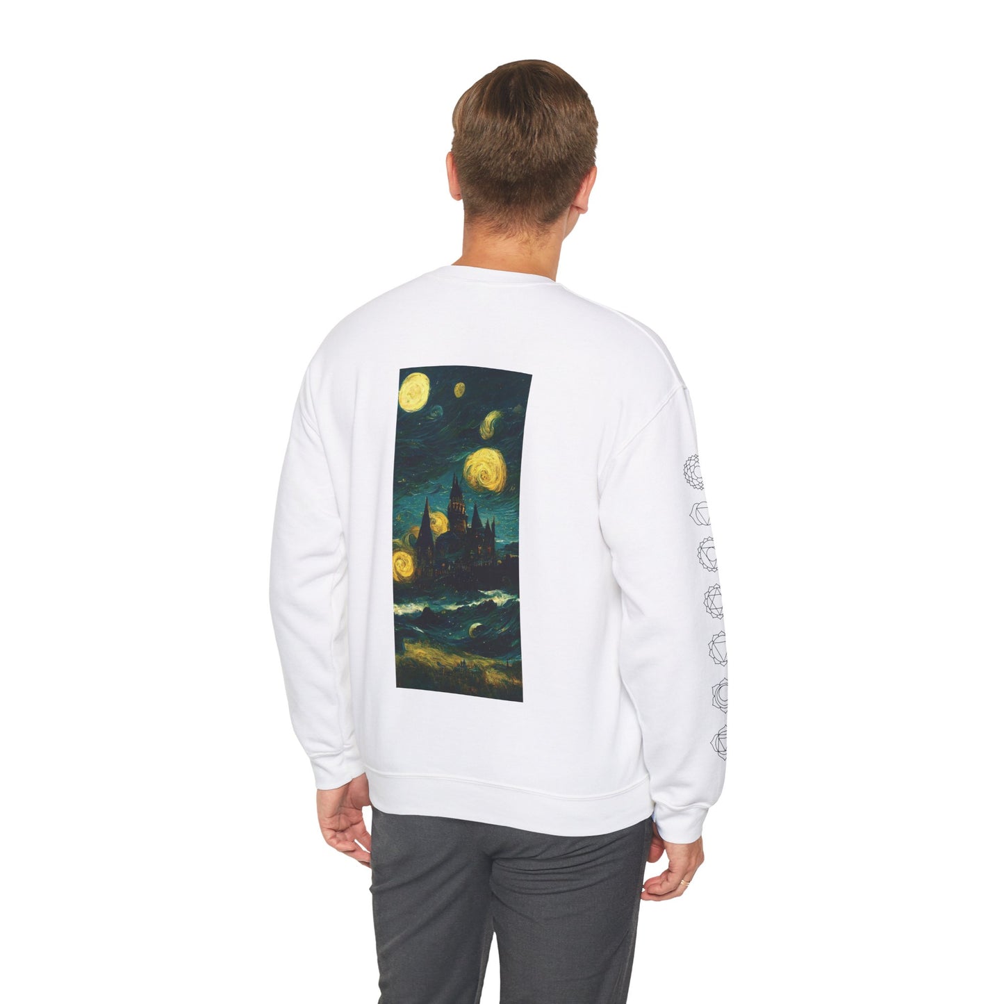 Starry Night Hogwarts Unisex Heavy Blend™ Crewneck Sweatshirt