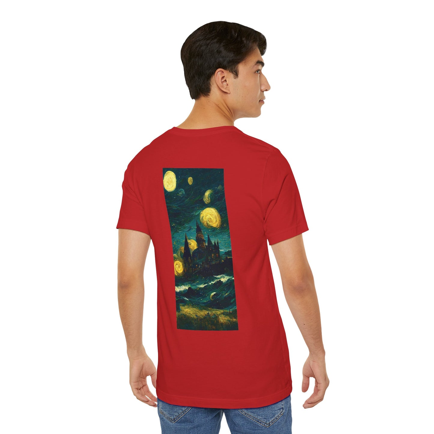 Starry Night Hogwarts Unisex Jersey Short Sleeve Tee