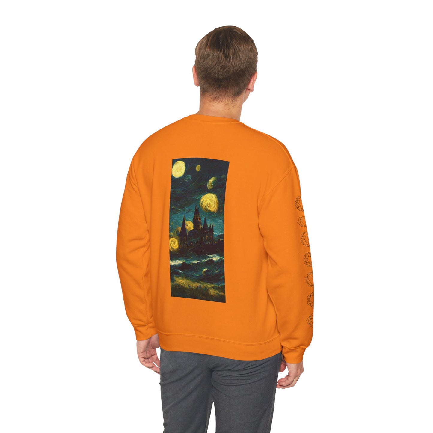 Starry Night Hogwarts Unisex Heavy Blend™ Crewneck Sweatshirt