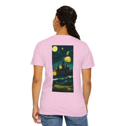 Starry Night Hogwarts Unisex Garment-Dyed T-shirt