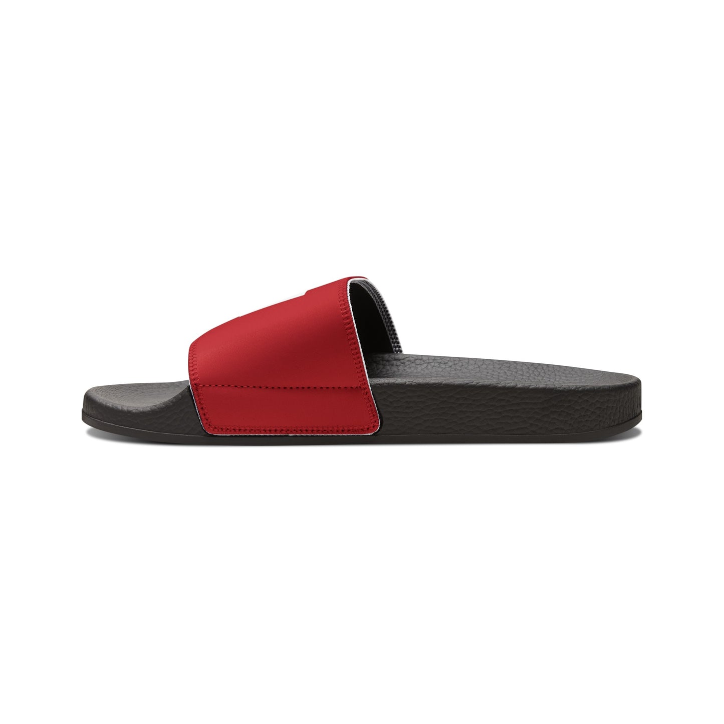 SNOBkill Women's PU Slide Sandals [Red Strap Edition]