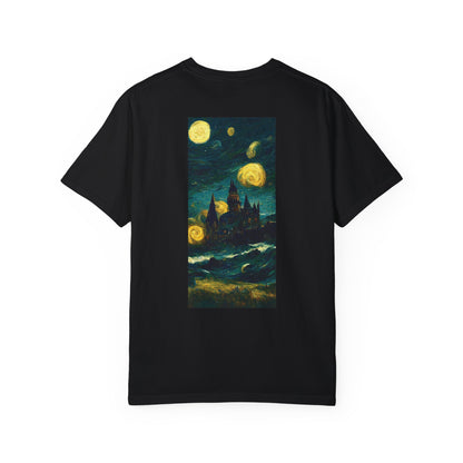 Starry Night Hogwarts Unisex Garment-Dyed T-shirt