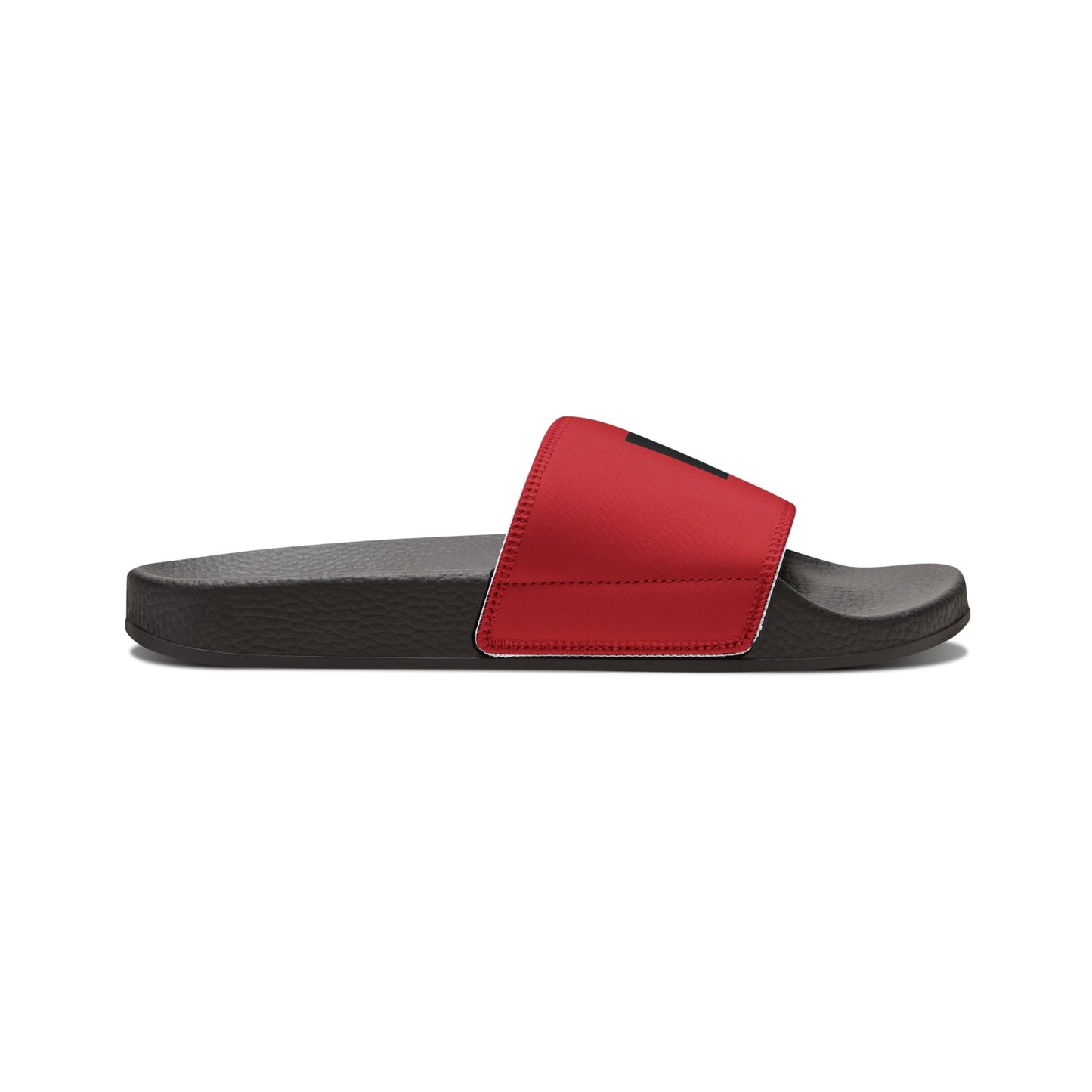 SNOBkill Women's PU Slide Sandals [Red Strap Edition]