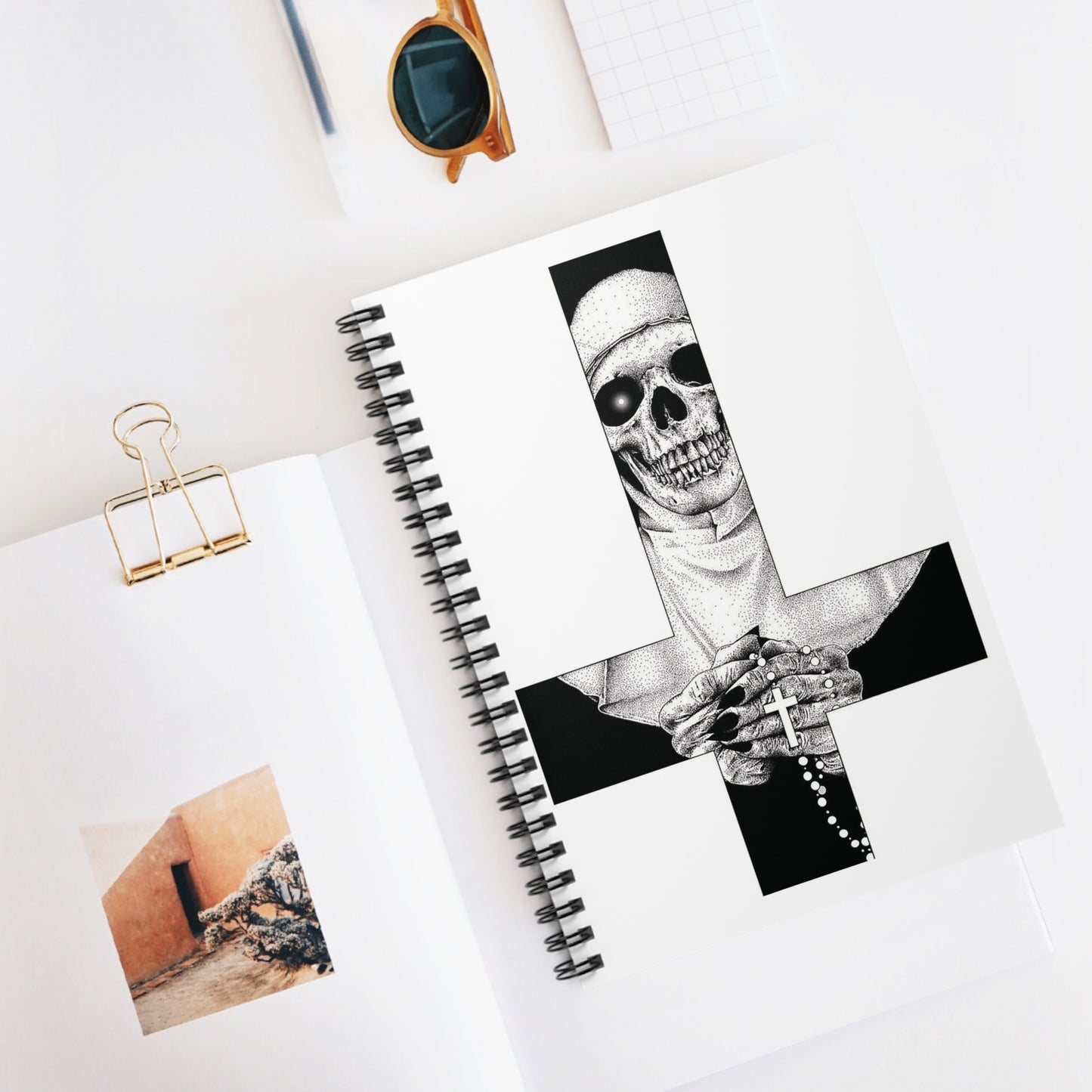 Nun Skull [1st Edition] Spiral Notebook - Ruled Line