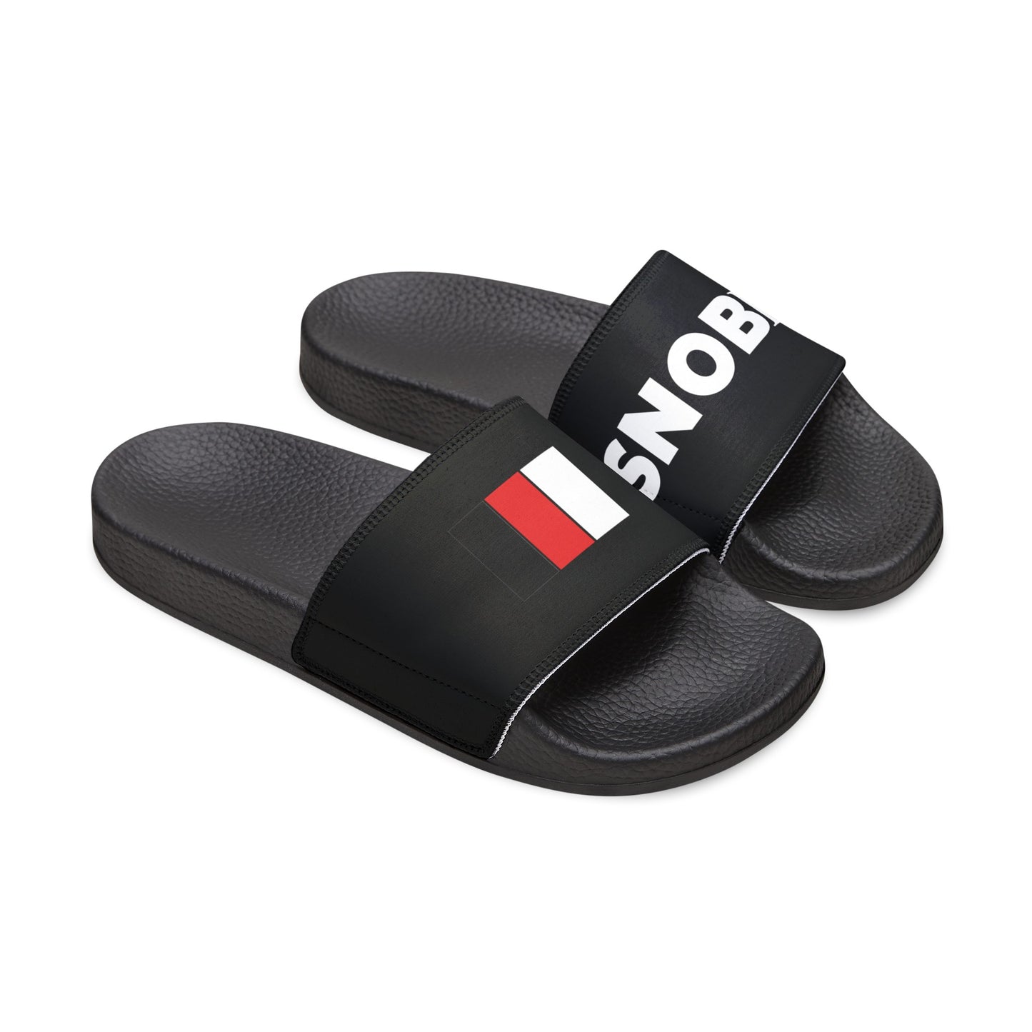 SNOBkill Men's PU Slide Sandals [Black Strap Edition]